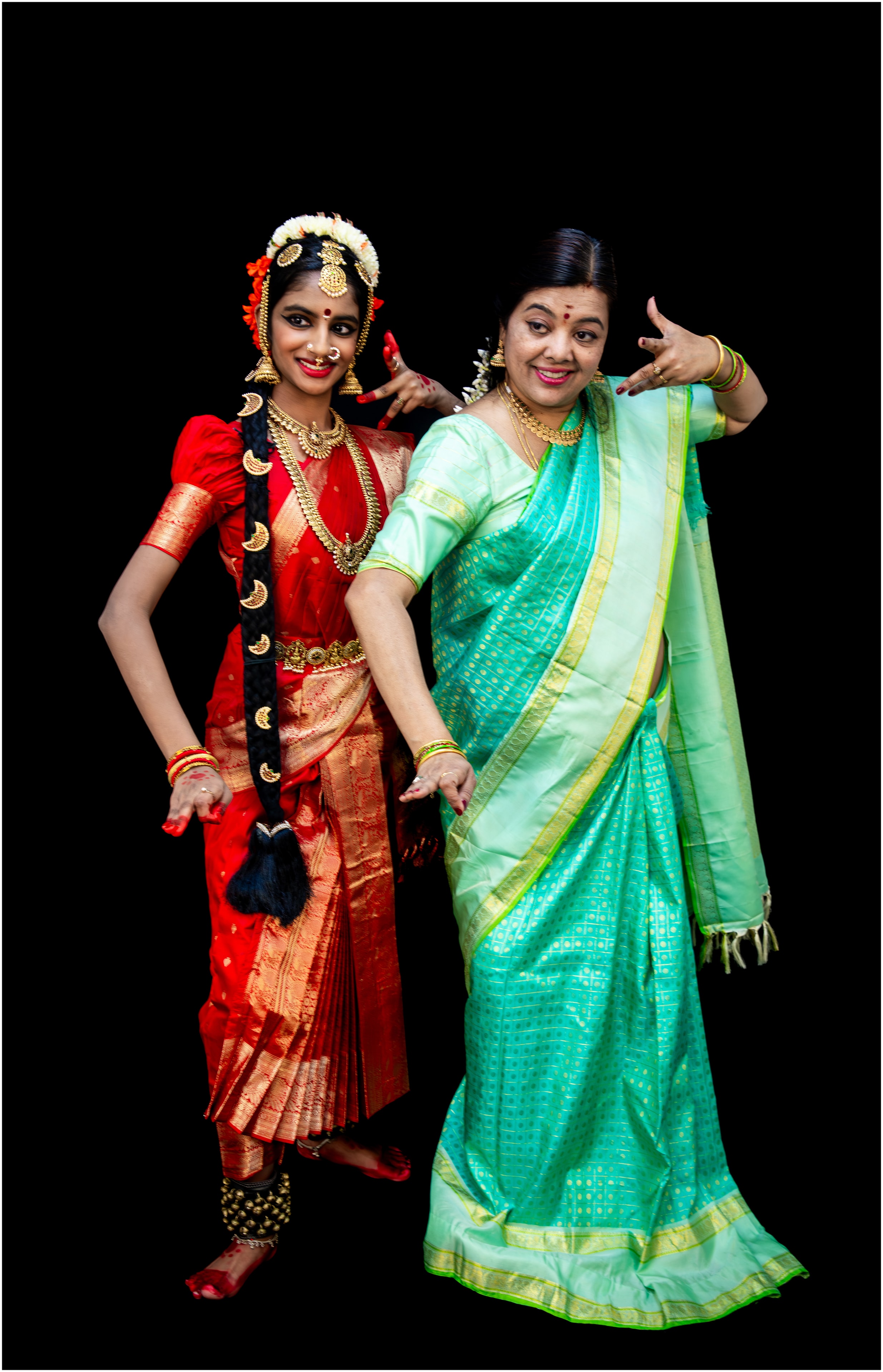Sumedha with Guru Smt. Mallika Ramprasad Garu